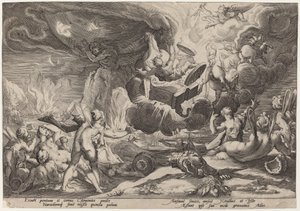 Der Sturz des Phaeton von Workshop of Hendrick Goltzius, after Hendrick Goltzius