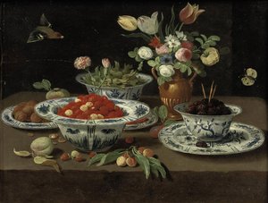 Wilde Erdbeeren in einer chinesischen 