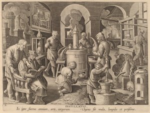 Destillation von Workshop of Philip Galle after Jan van der Straet