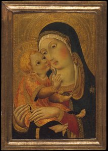 Madonna mit Kind, ca. 1448-60 von Workshop of Sano di Pietro