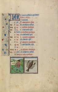 Ein Mann beim Mähen; Tierkreiszeichen Krebs von Workshop of Willem Vrelant