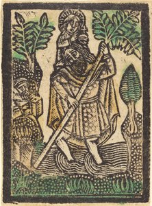 Heiliger Christophorus, 1470-1480 von Workshop of the Master of the