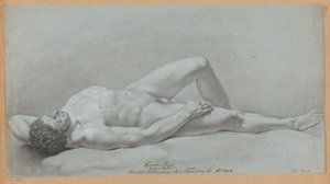 Auf dem Rücken liegender männlicher Akt (1. Preis 1806) von Wouter Johannes van Troostwijk