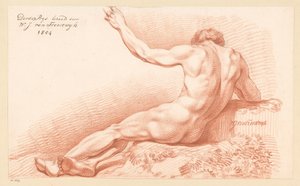 Sitzender männlicher Akt, von hinten gesehen (3. Preis 1804) von Wouter Johannes van Troostwijk