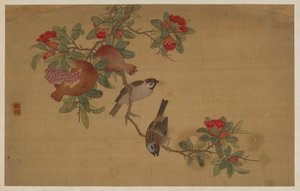Vögel, Früchte und Blumen von Wu Zhang