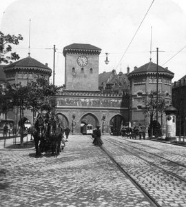 Isartor, München, Deutschland, um 1900
