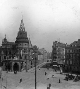 Löwenbräu Keller und Stiglmaierplatz, München, Deutschland von Wurthle and Sons