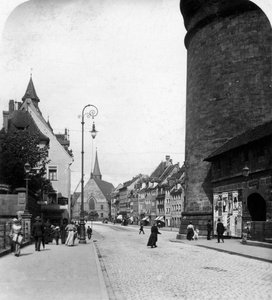 Straßenkarte, Nürnberg, Bayern, Deutschland, um 1900 von Wurthle and Sons