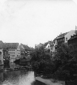 Die Fleischbrücke, Nürnberg, Deutschland, ca. 1900er von Wurthle and Sons