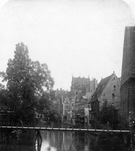 Der Pegnitz-Fluss, Nürnberg, Deutschland, ca. 1900er Jahre