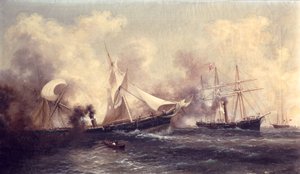 U.S.S. Kearsarge versenkt die Alabama