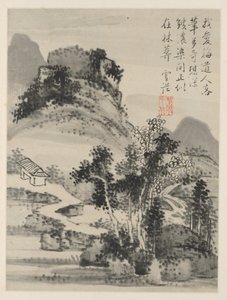 Album der saisonalen Landschaften, Blatt D, 1668 von Xiao Yuncong