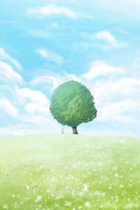 Einsamer Baum Sommerfeld von Xuan Thai