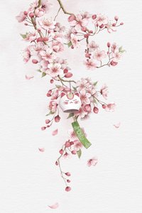Sakura Glückskatze Glocke von Xuan Thai