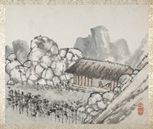 Album von Landschaften und Kalligraphie für Liu Songfu von Xugu