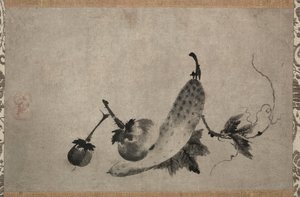Gurken und Aubergine, 1500er von Yamada Doan