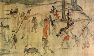 Vasallen bringen ihre Tribute an den Tang-Hof, um 600-673 von Yan Liben (attr. to)