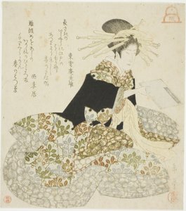 Osaka: Kurtisane von Shinmachi, aus einer unbetitelten Serie der drei Hauptstädte von Yashima Gakutei