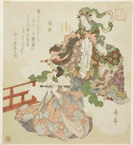 Die Geschichte von Sagoromo, aus der Serie "Zehn höfische Geschichten für den Honcho-Kreis (Honchoren monogatari juban)" von Yashima Gakutei