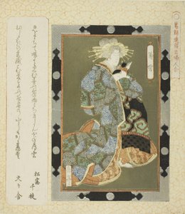 Usugumo, aus der Serie "Gerahmte Bilder von Frauen für den Katsushika-Kreis (Katsushikaren gakumen fujin awase)" von Yashima Gakutei