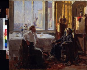 In einem Künstleratelier von Yefim Mikhailovich Tcheptov