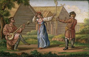Russischer Tanz, von Yegor Yakovlevich Vekler, ca. 1830 von Yegor Yakovlevich Vekler