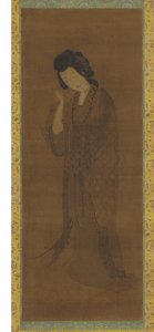 Die stehende Figur einer Frau, späte Ming- oder frühe Qing-Dynastie, 17. Jahrhundert