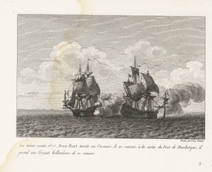 Jan Bart erobert eine holländische Fregatte bei Dünkirchen, 1675 (Sammlung der Kämpfe von Jean-Bart)