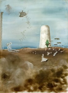 Toter, seine Familie belauernd von Yves Tanguy
