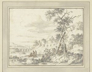 Bergige Landschaft mit Ruinen von Zacharias Blijhooft