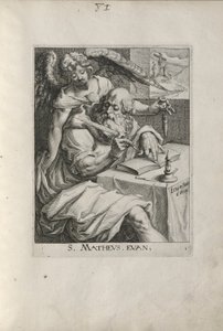 Der heilige Matthäus, Platte 1 aus Die vier Evangelisten von Zacharias Dolendo