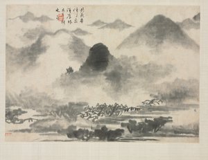 Landschaftsalbum in verschiedenen Stilen: Landschaft nach Mi Fei