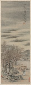 Dem Klang des Herbstes in einem nebligen Hain lauschen von Zhang Feng