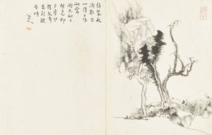 Landschaften und Blumen, Album mit sechs Blättern von Zhu da Bada Shanren