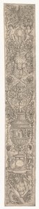 Ornamenttafel: Triton und zwei Satyrkinder
