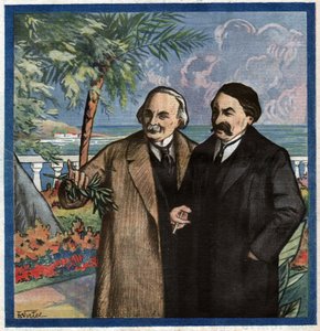 Aristide Briand und Lloyd George von Ferdinand Georg Waldmuller