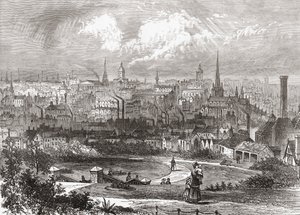 Birmingham, West Midlands, England im späten 19. Jahrhundert, aus Our Own Country, veröffentlicht 1898 von Ferdinand Georg Waldmuller