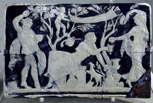Kamee, die die Toilette der Venus darstellt, mit einer Dienerin und Dionysos von Hippolyte Lalaise Devéria