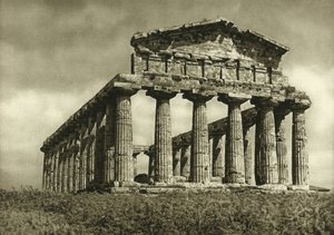 Ceres-Tempel in Paestum, erbaut 500 v. Chr. von Ferdinand Georg Waldmuller
