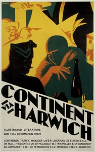 Kontinent über Harwich, LNER-Plakat