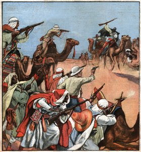 Kolonialer französischer Konvoi im Maghreb
