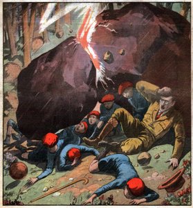 Kinder vom Blitz getroffen von Ferdinand Georg Waldmuller