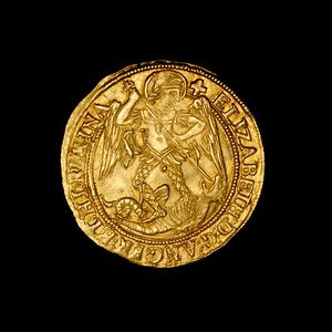 Englische gehämmerte Gold-Engel-Münze