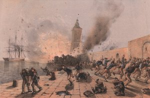 Explosion des Pulverfasses der Laterne, Belagerung von Ancona
