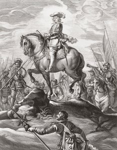 Ferdinand von Österreich führt Truppen über die Alpen, Juli 1634 von . .