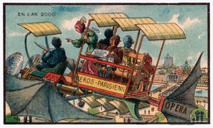 Fliegender Bus in Paris, ca. 1910