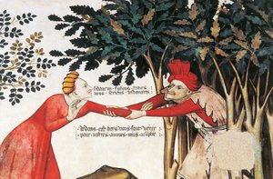Fresken des Baronialsaals (15. Jahrhundert), Schloss Della Manta, Manta (Cuneo), Piemont, Italien von Pier Francesco Fiorentino