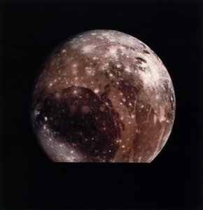 Ganymed, einer der Monde des Jupiter