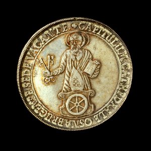 Deutsche Münze mit Ganzkörperfigur des heiligen Petrus, Schutzpatron des Bistums von Hippolyte Lalaise Devéria