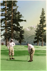 Golf in St. Moritz, ca. 1930 von . .